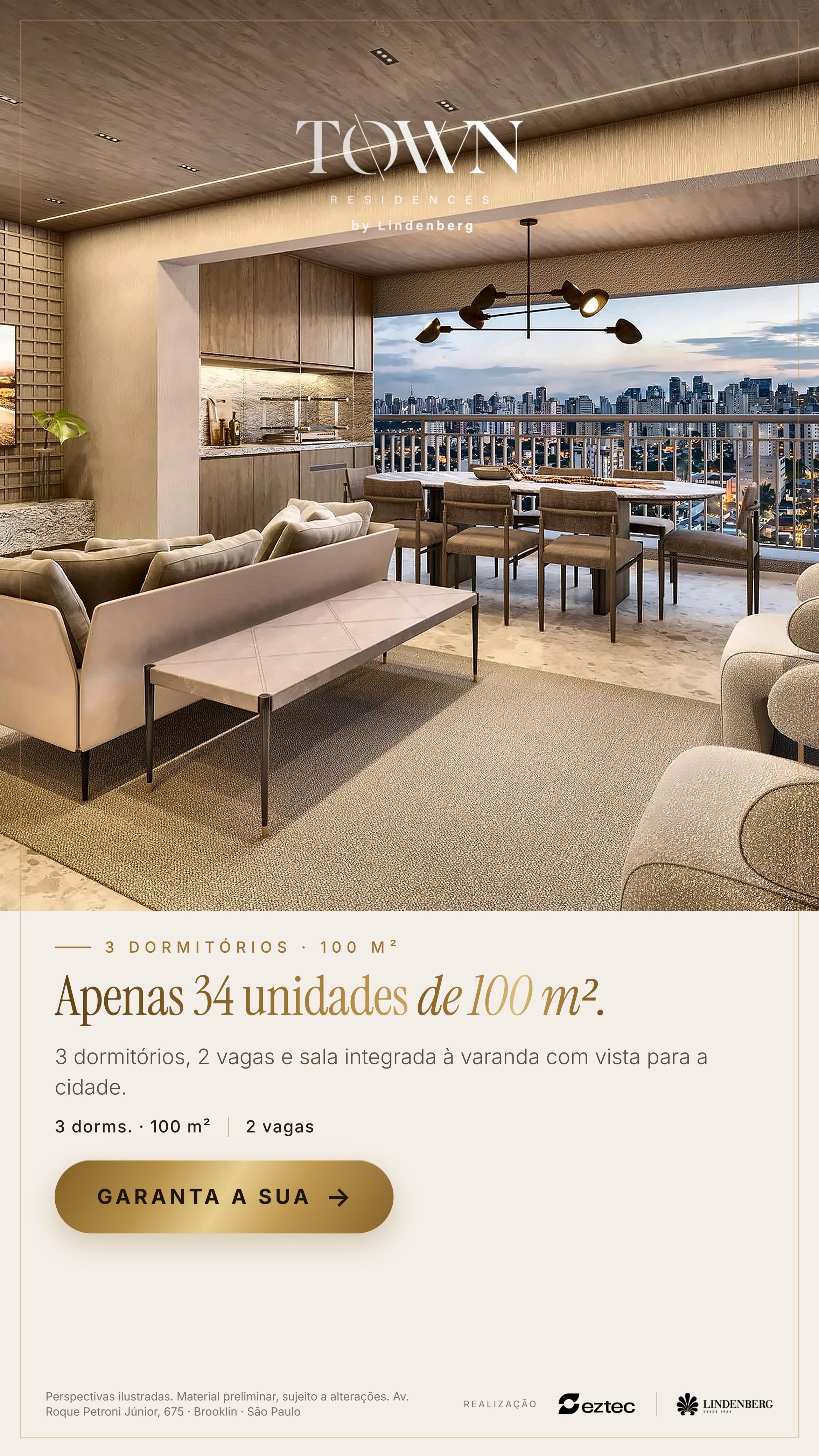 TOWN Residences by Lindenberg | Pré-Lançamento no Brooklin. Investimento Imobiliaria em São Paulo. — São Paulo, São Paulo