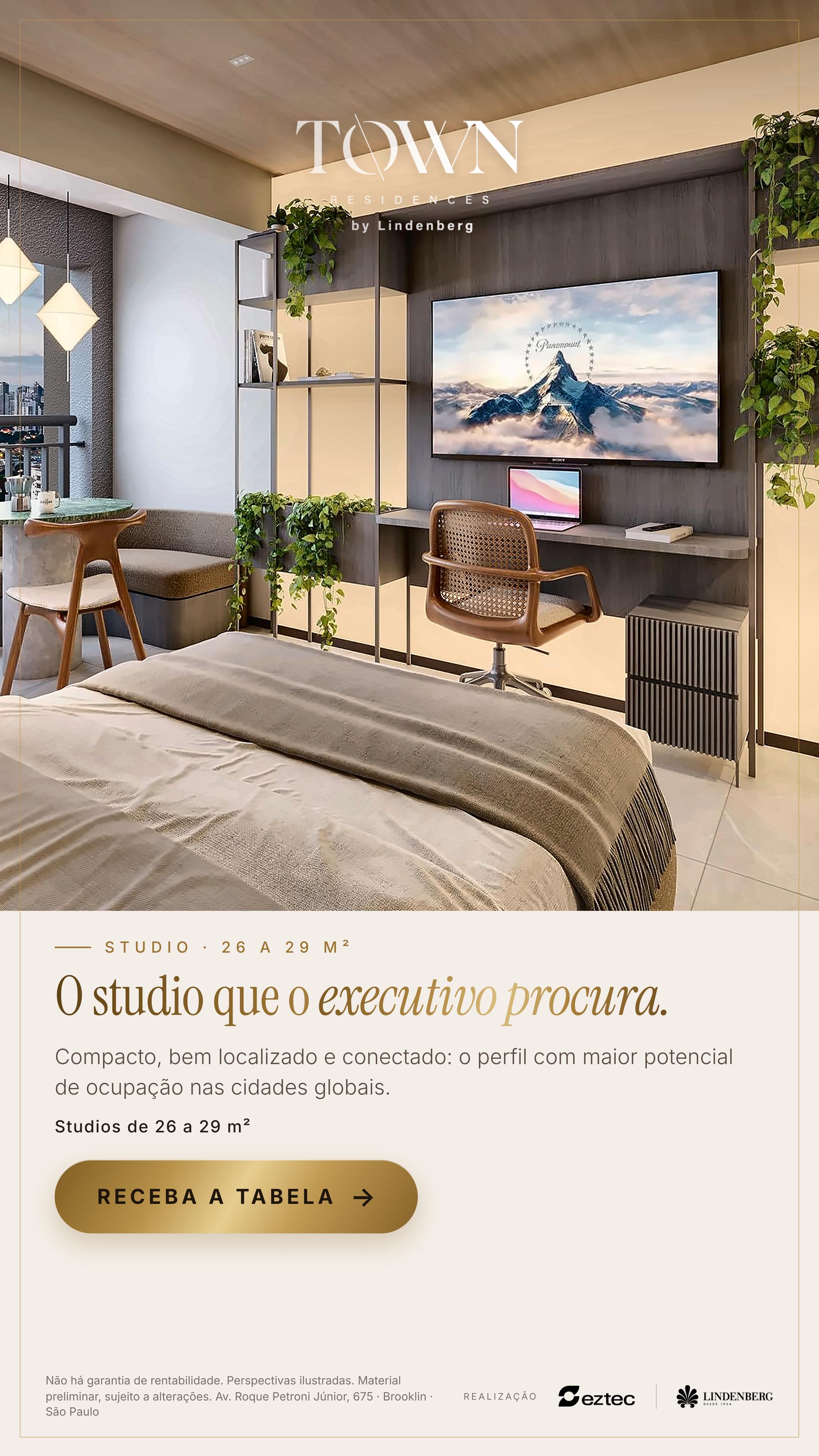 TOWN Residences by Lindenberg | Pré-Lançamento no Brooklin. Investimento Imobiliaria em São Paulo. — São Paulo, São Paulo