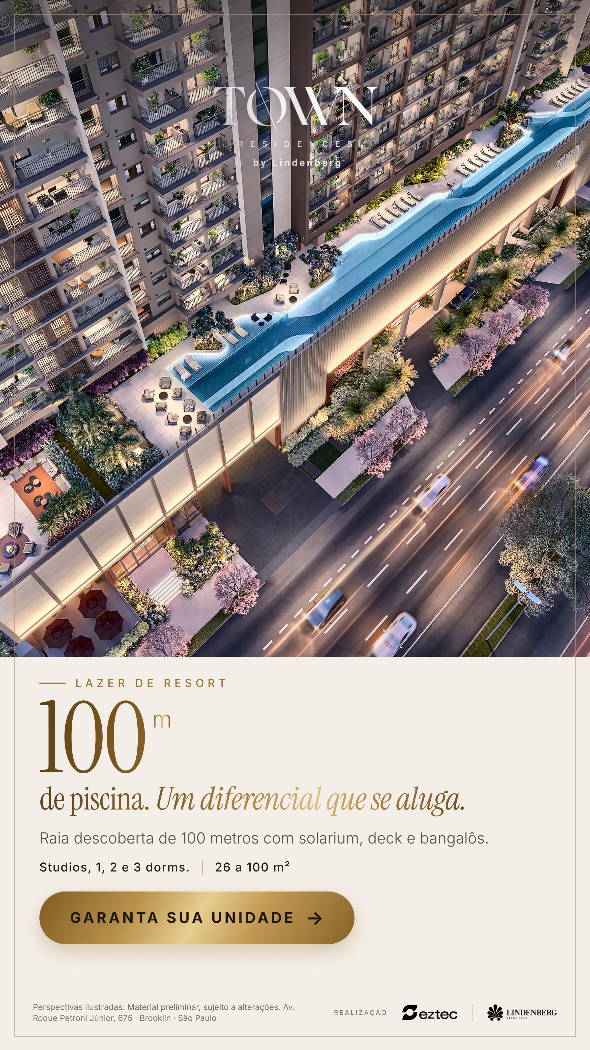 TOWN Residences by Lindenberg | Pré-Lançamento no Brooklin. Investimento Imobiliaria em São Paulo. — São Paulo, São Paulo