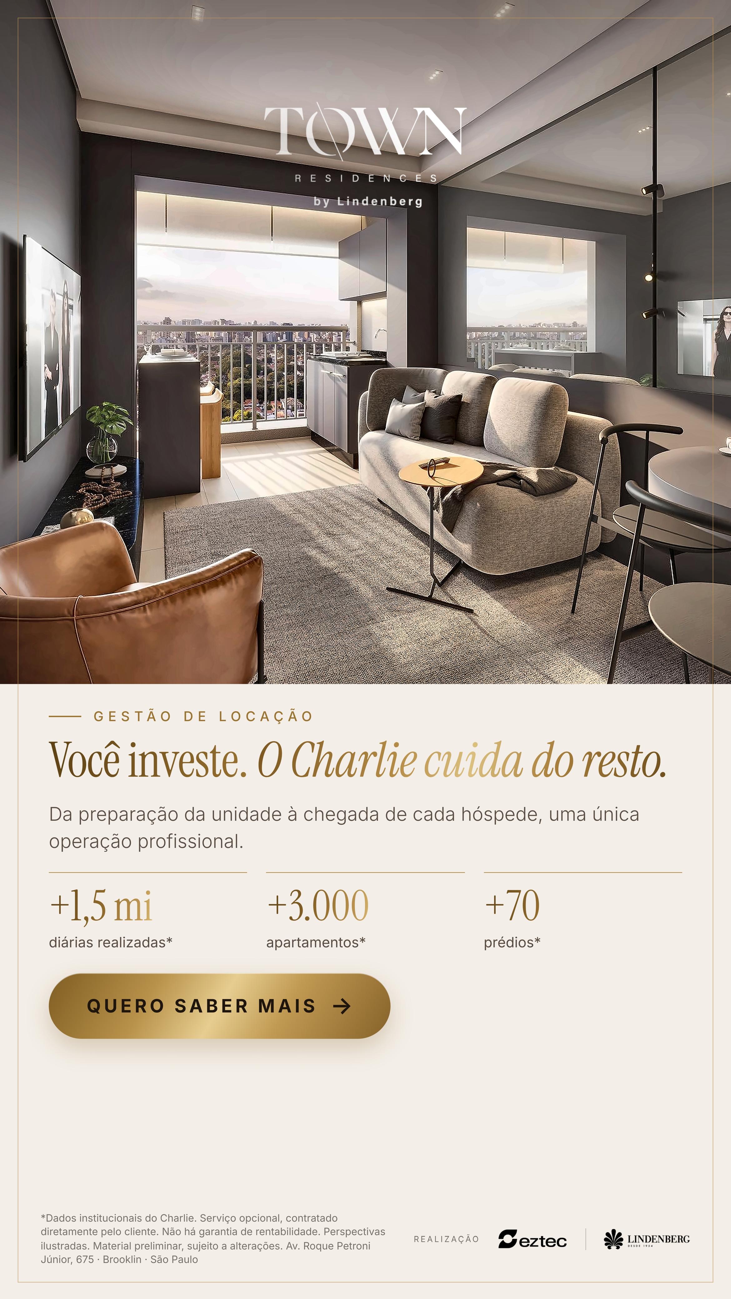 TOWN Residences by Lindenberg | Pré-Lançamento no Brooklin. Investimento Imobiliaria em São Paulo. — São Paulo, São Paulo