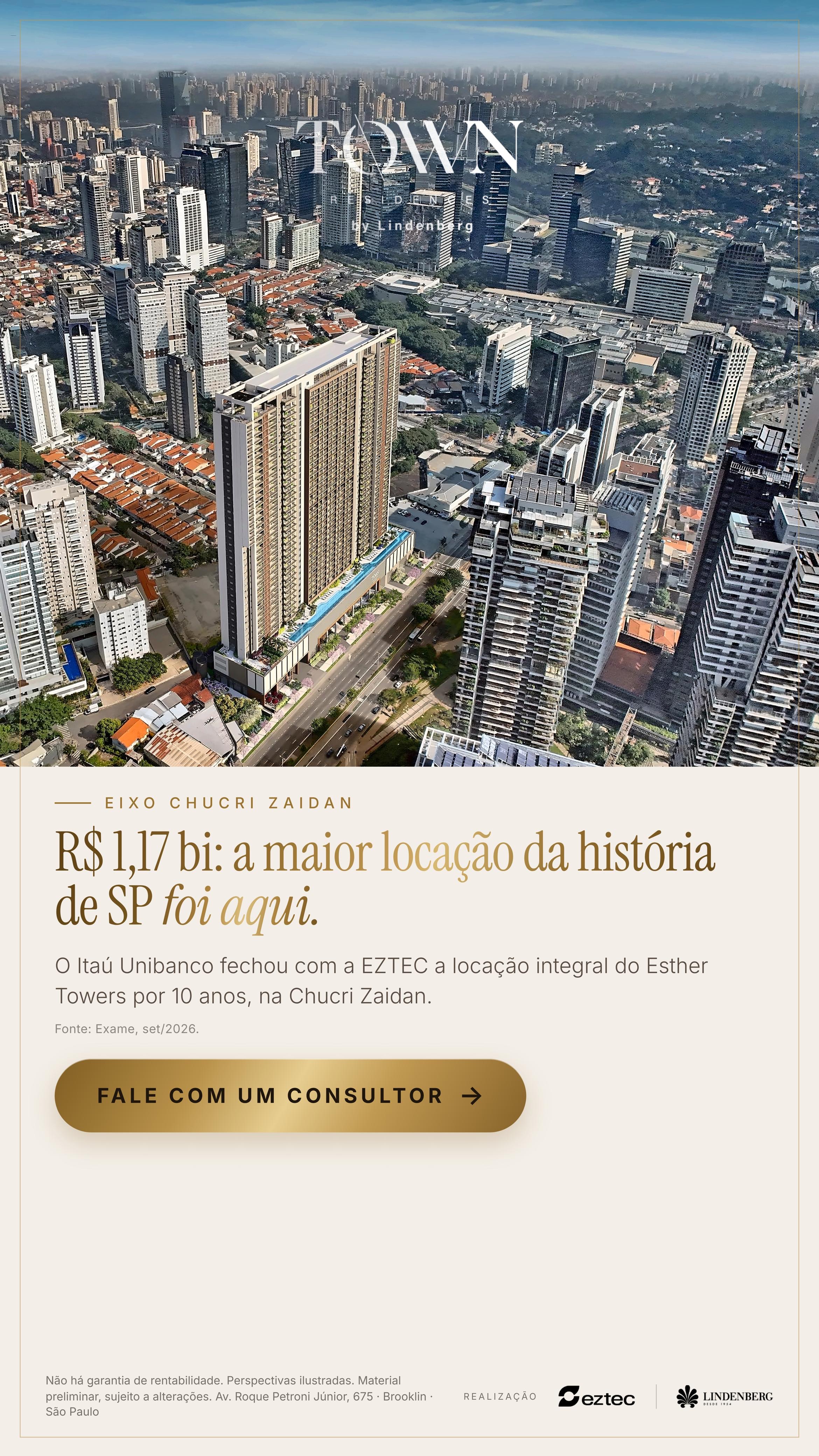 TOWN Residences by Lindenberg | Pré-Lançamento no Brooklin. Investimento Imobiliaria em São Paulo. — São Paulo, São Paulo